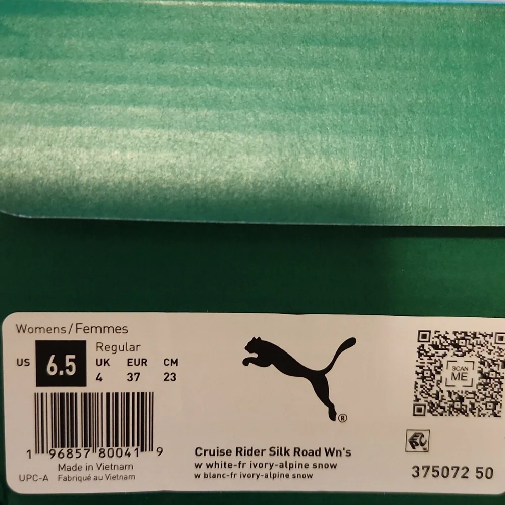 Puma White and Beige Athletic Shoes - Picture 8 of 8